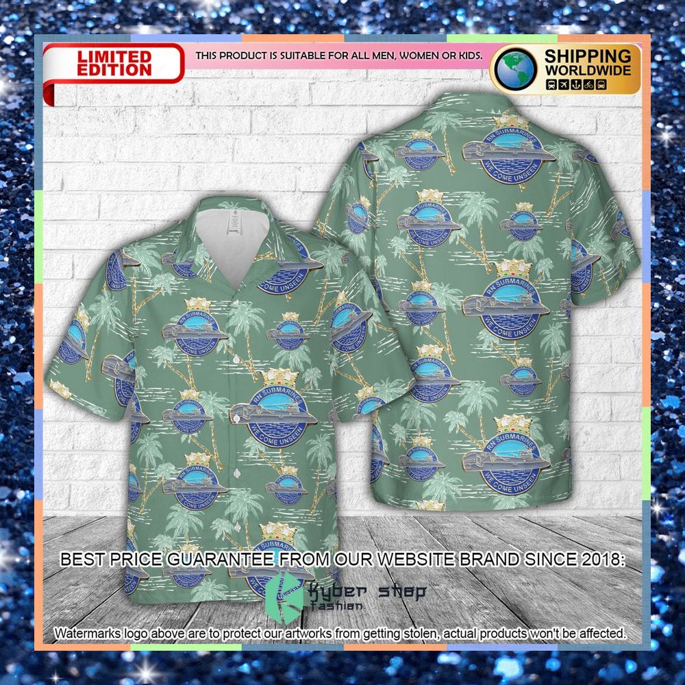 royal navy submarines we come unseen badge hawaiian shirt 1 566