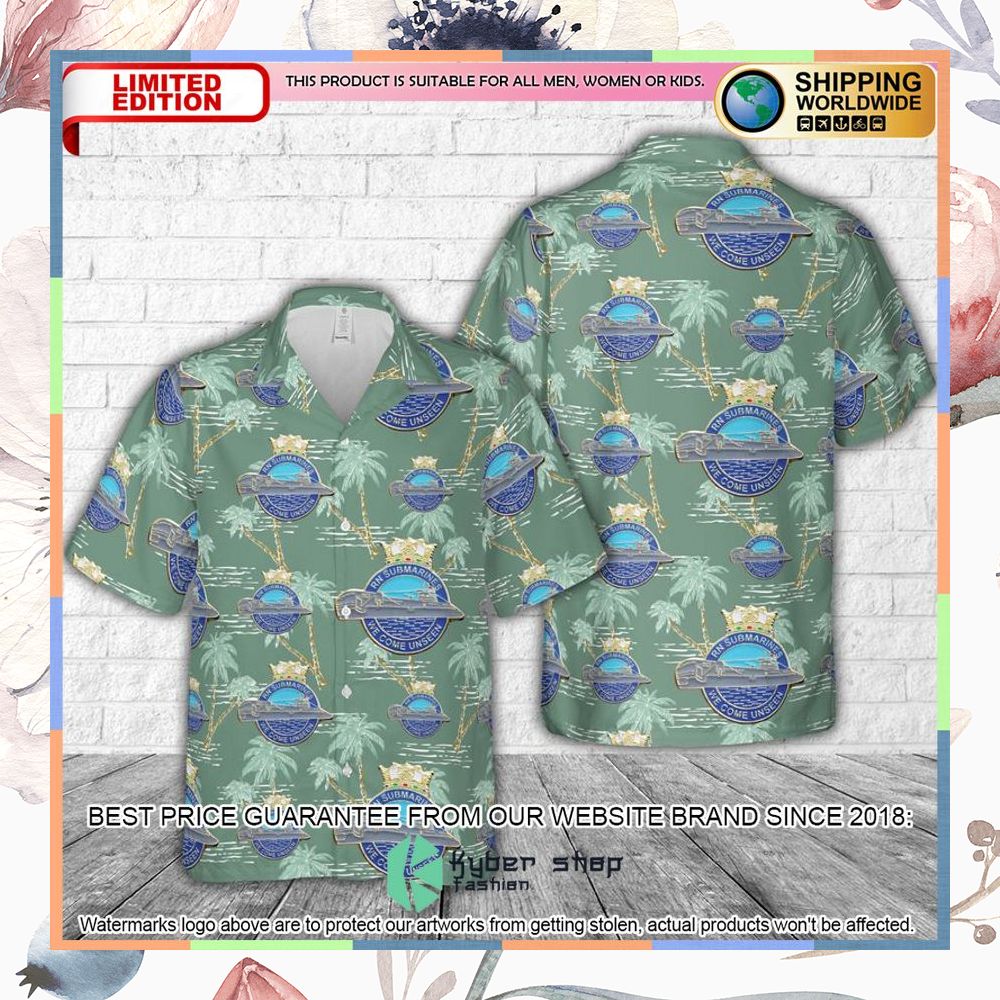 royal navy submarines we come unseen badge hawaiian shirt 1 615
