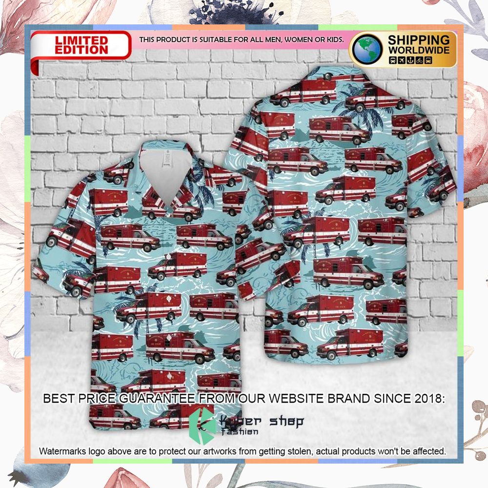 San Francisco County EMS Ambulance blue Hawaiian Shirt 3 san francisco county ems ambulance blue hawaiian shirt 1 615