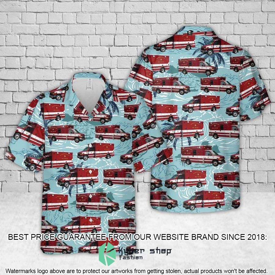 san francisco county ems ambulance blue hawaiian shirt 1 843