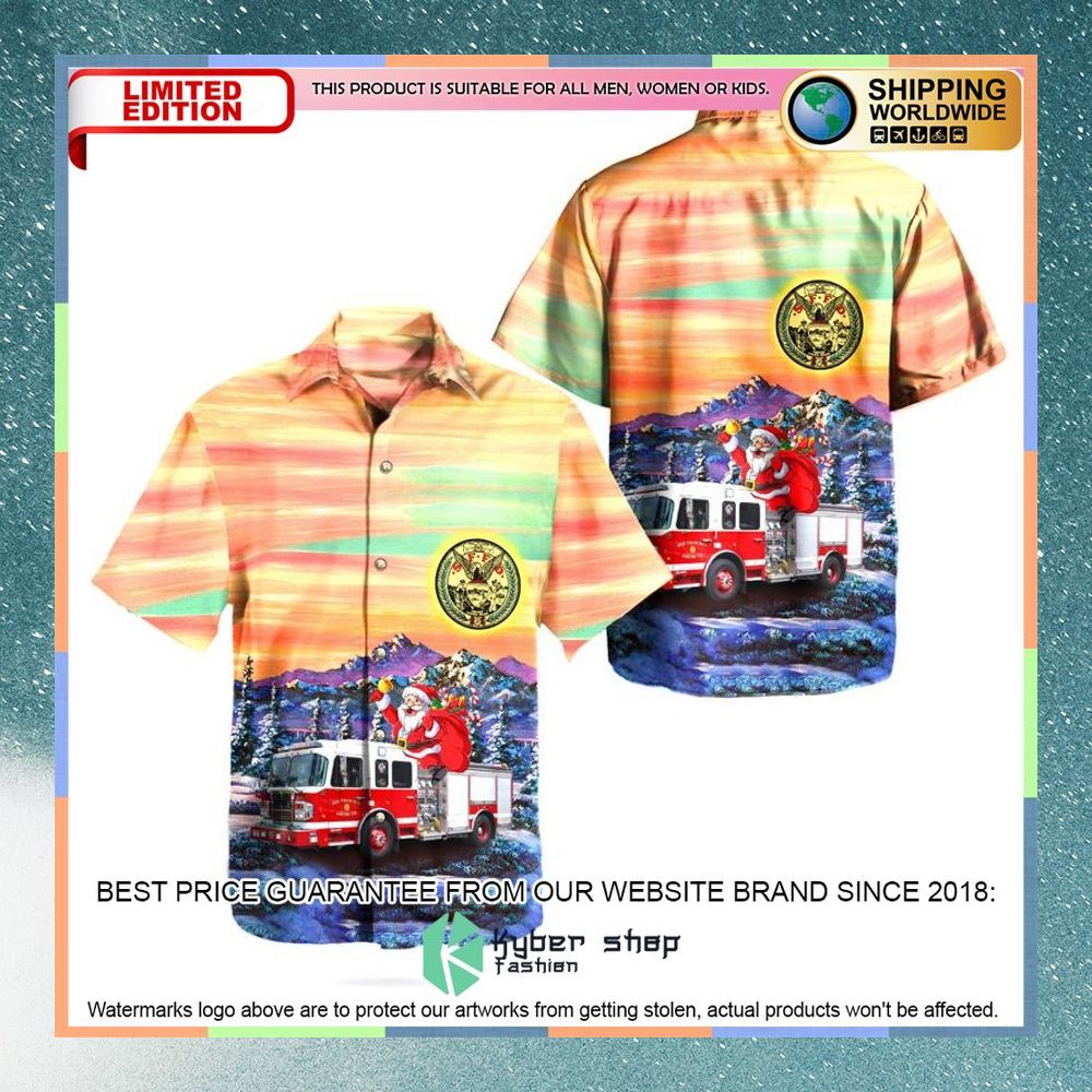 san francisco fire department sffd fire engine christmas hawaiian shirt 1 571