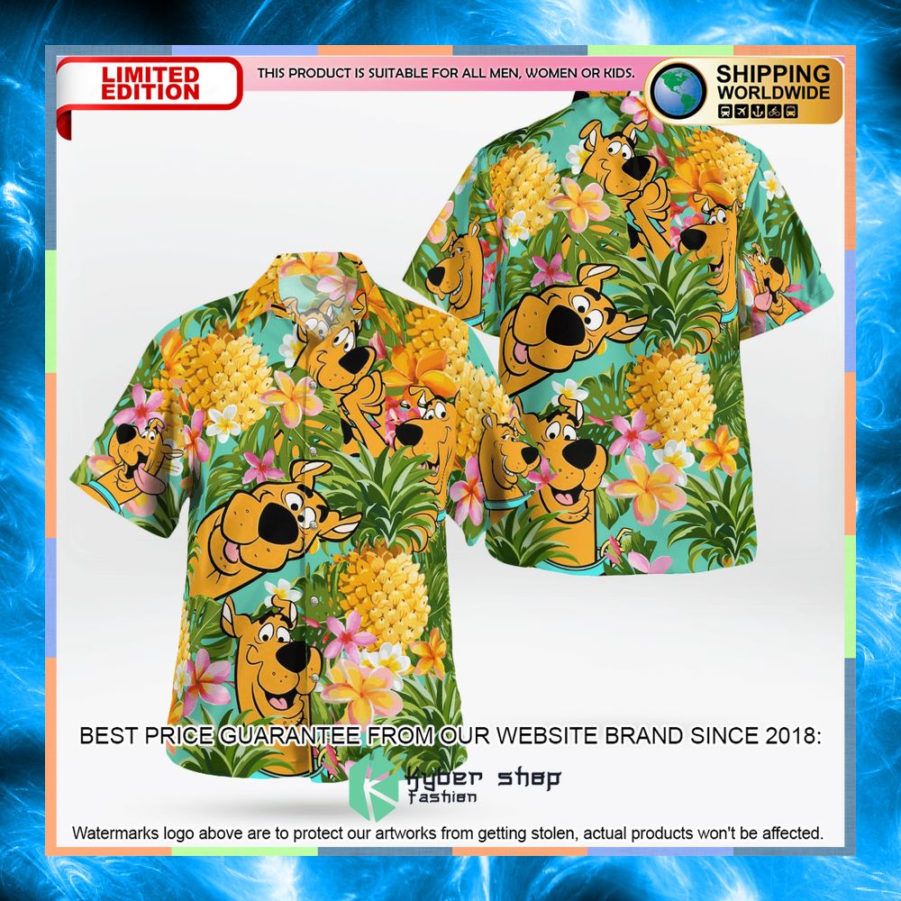 scooby doo pineaple beaches hawaiian shirt 1 607