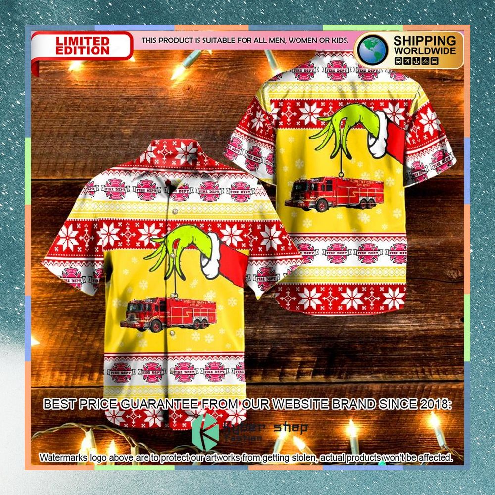 seattle fire department heavy rescue ugly christmas hawaiian shirt 1 204