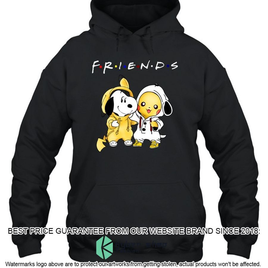 snoopy pikachu friends shirt hoodie 2 354