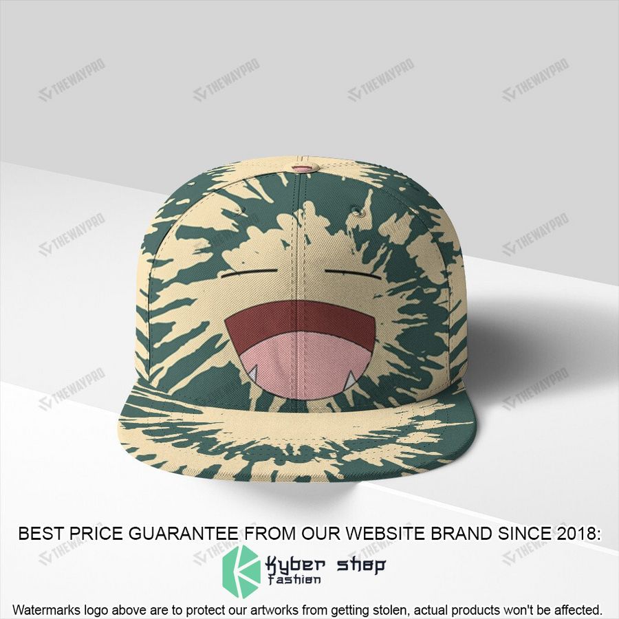 snorlax tie dye face snapback cap 1 817