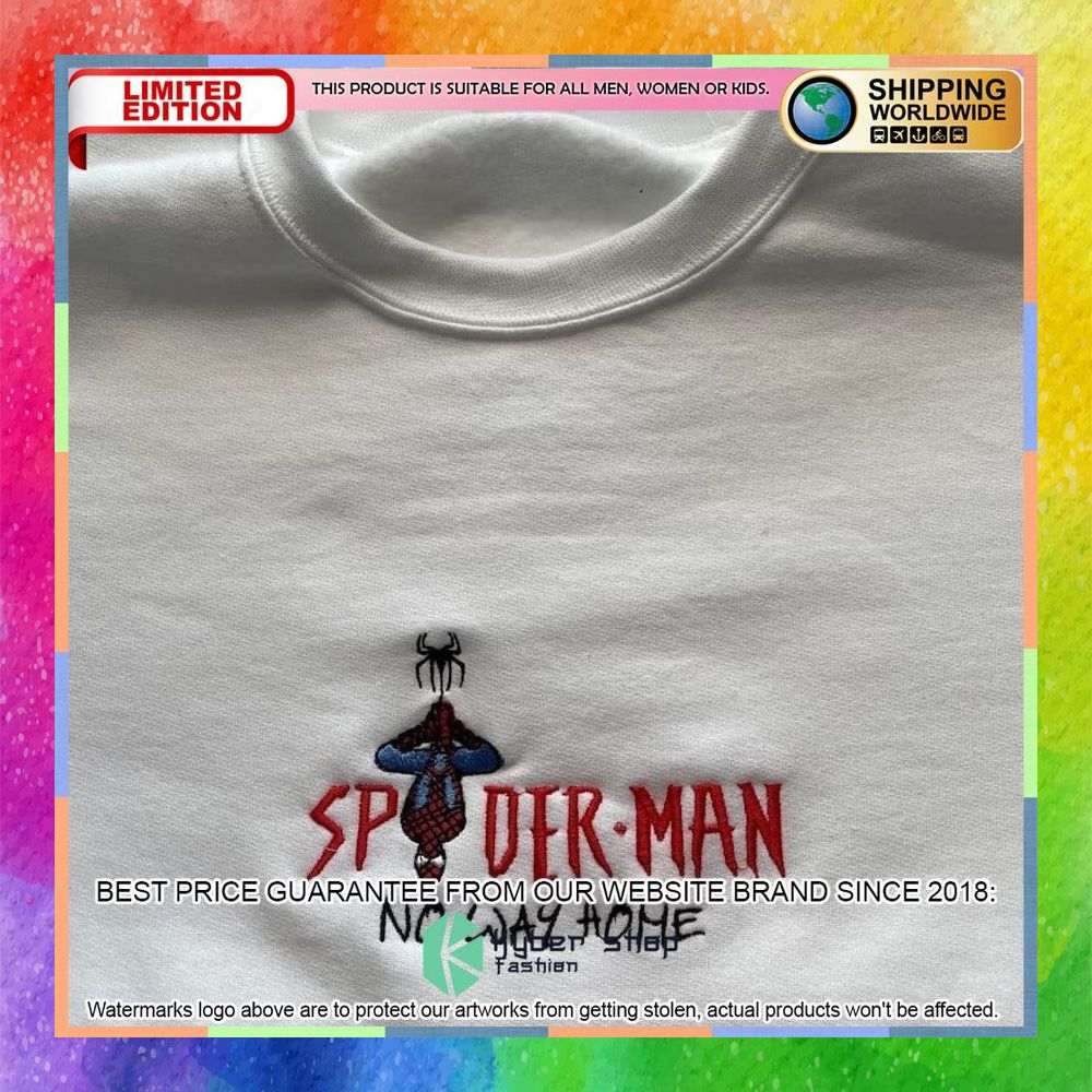 Spiderman No Way Home Embroided Shirt, Hoodie 5 spiderman no way home embroided shirt 1 289