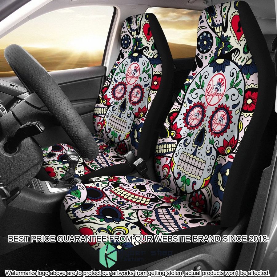 sugar skull new york yankees car seat covers 1 688
