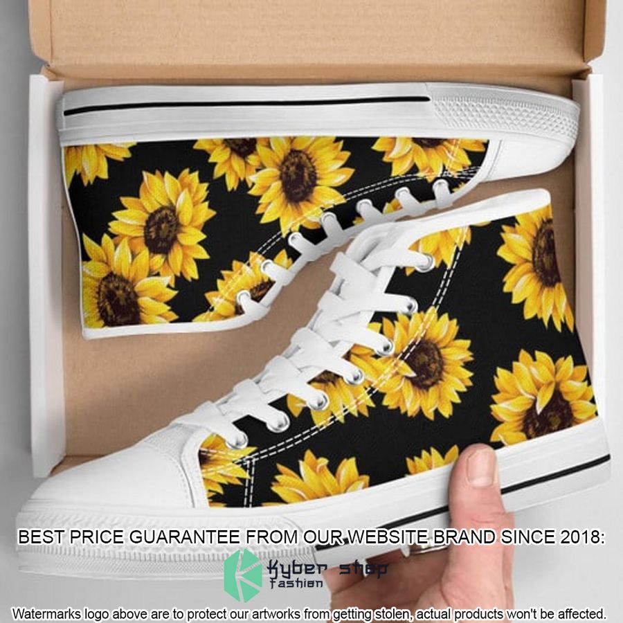 Sunflowers Canvas High Top Shoes 4 sunflowers canvas high top shoes 4 63