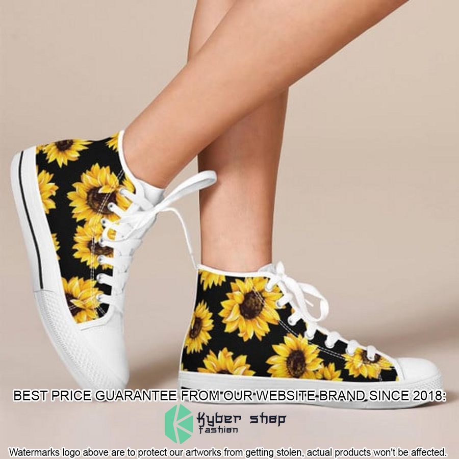 Sunflowers Canvas High Top Shoes 5 sunflowers canvas high top shoes 5 212