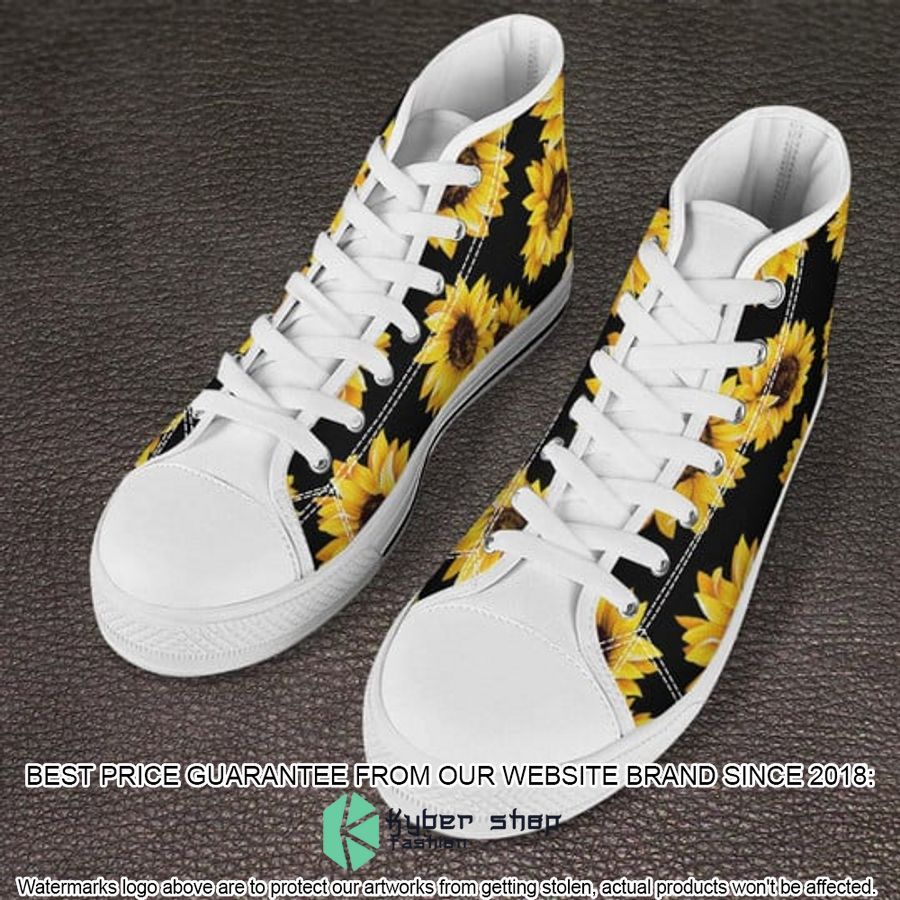 Sunflowers Canvas High Top Shoes 6 sunflowers canvas high top shoes 6 769