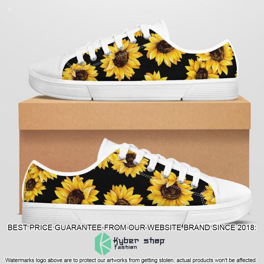 Sunflowers Canvas Low Top Shoes 2 sunflowers canvas low top shoes 1