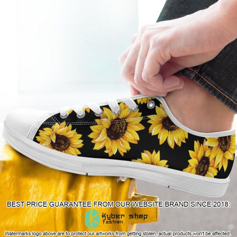 Sunflowers Canvas Low Top Shoes 3 sunflowers canvas low top shoes 2