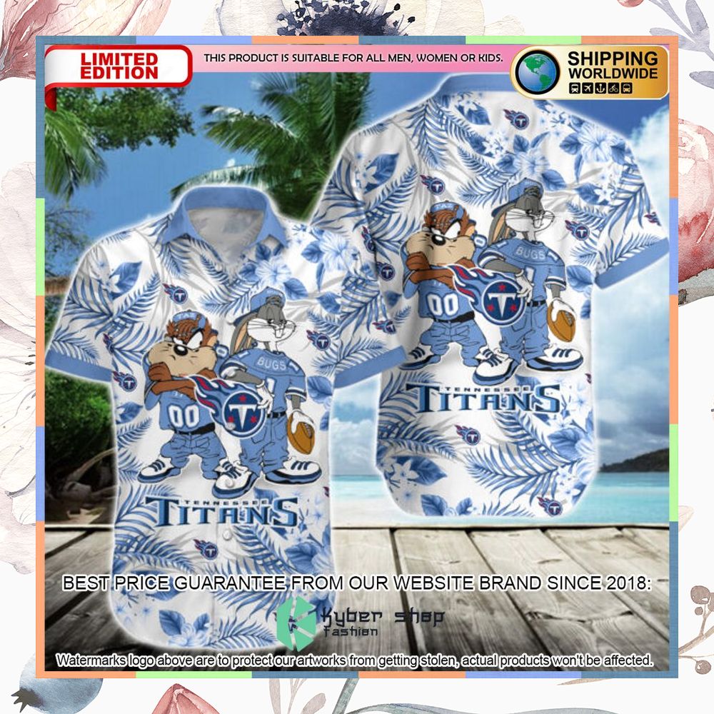 Tennessee Titans Bugs Bunny Taz NFL Hawaiian Shirt 3 tennessee titans bugs bunny taz nfl hawaiian shirt 1 583
