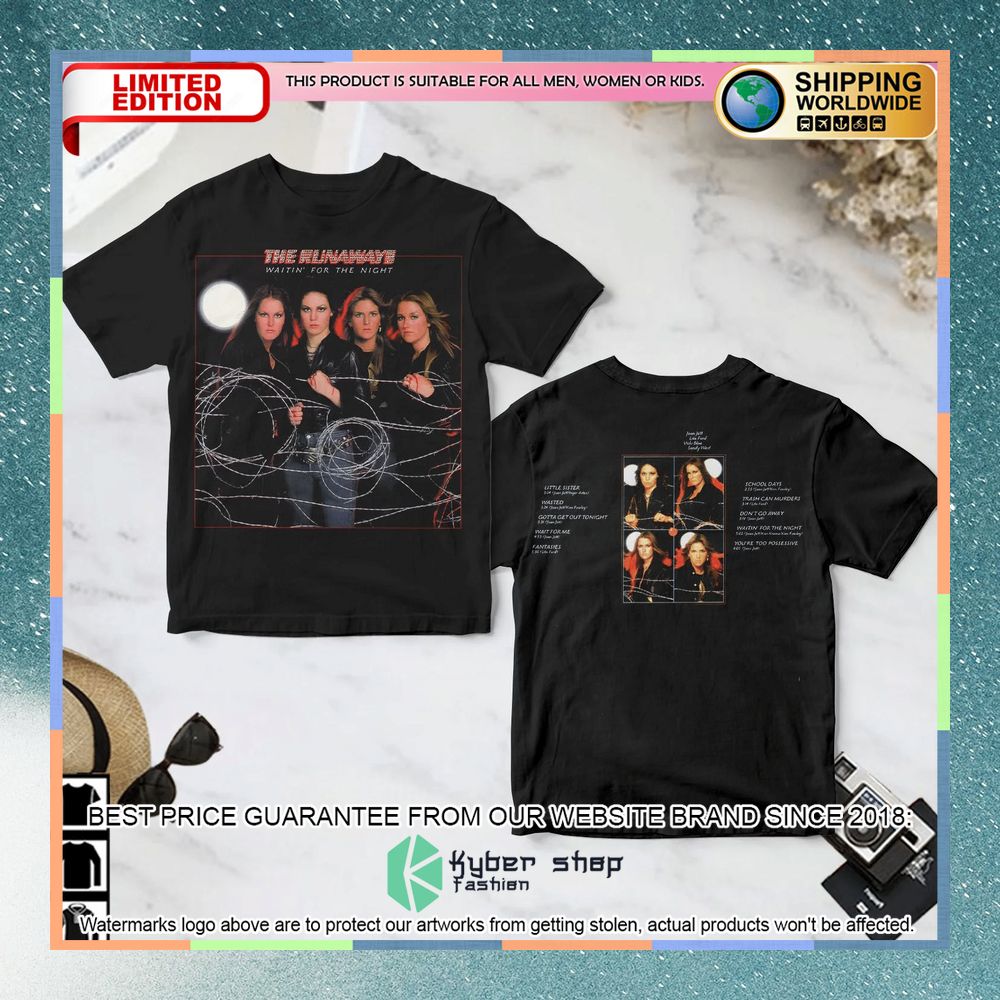 the runaways band waitin for the night album t shirt 1 224
