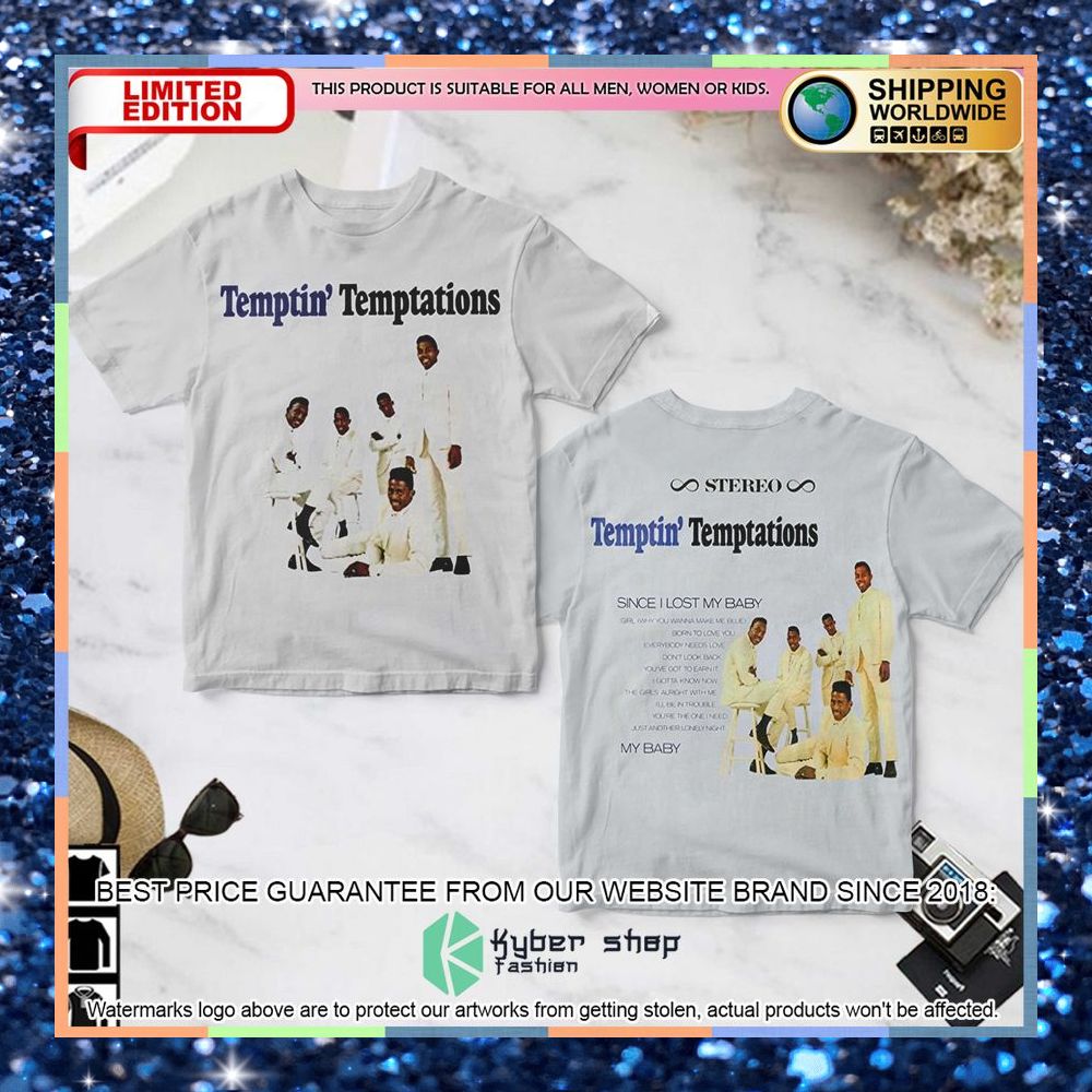 The Temptations Band Temptin'S Temptations Album T Shirt 3 the temptations band temptins temptations album t shirt 1 457