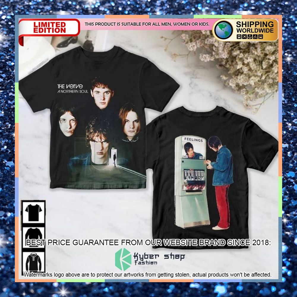 The Verve Band A Northern Soul Album T Shirt 3 the verve band a northern soul album t shirt 1 545