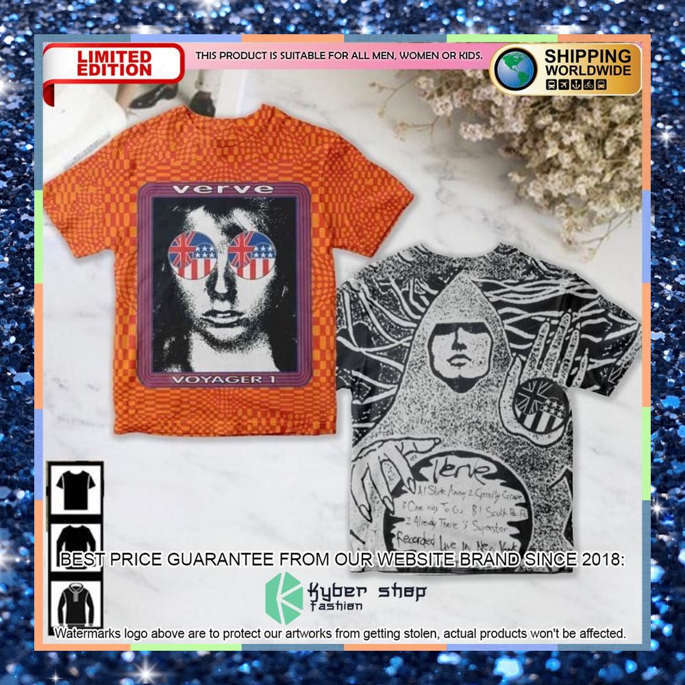 The Verve Band Voyager Album T Shirt 3 the verve band voyager album t shirt 1 571