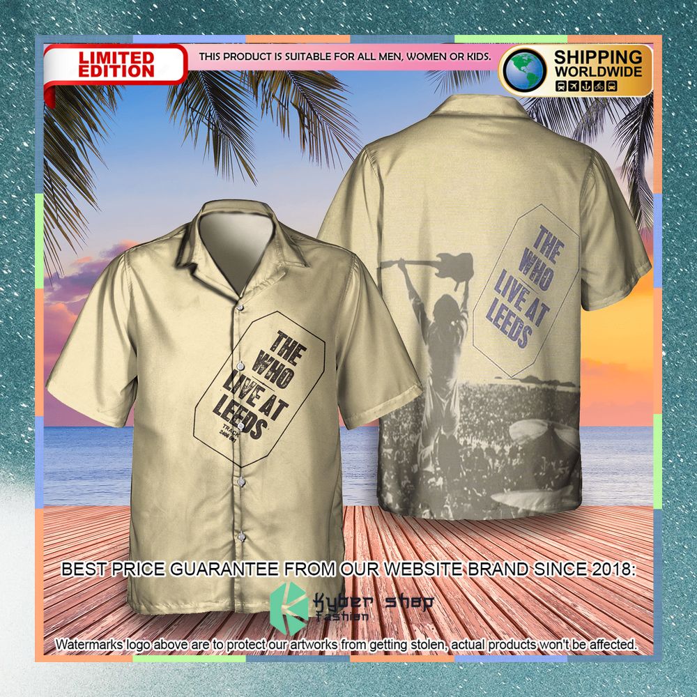 the who band live at leeds album hawaiian shirt 1 187