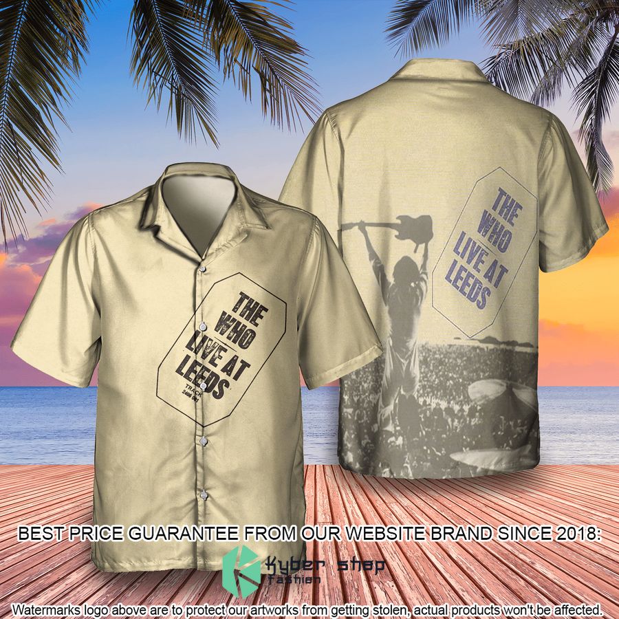 the who band live at leeds album hawaiian shirt 1 405