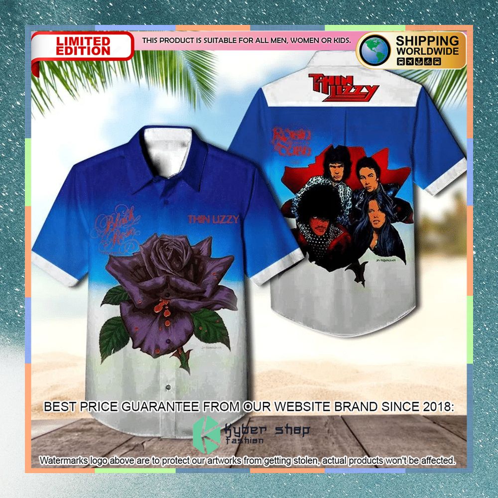thin lizzy band black rose album hawaiian shirt 1 706