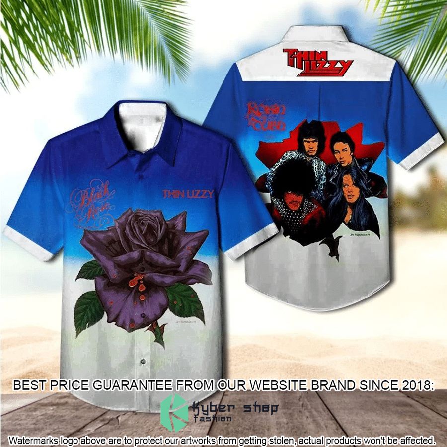 thin lizzy band black rose album hawaiian shirt 1 959