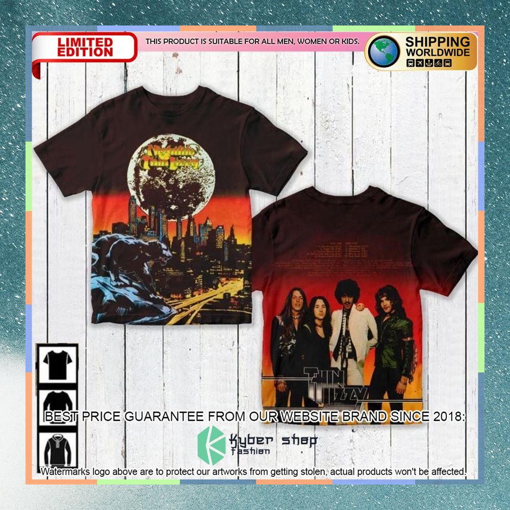 thin lizzy band nightlife album t shirt 1 628