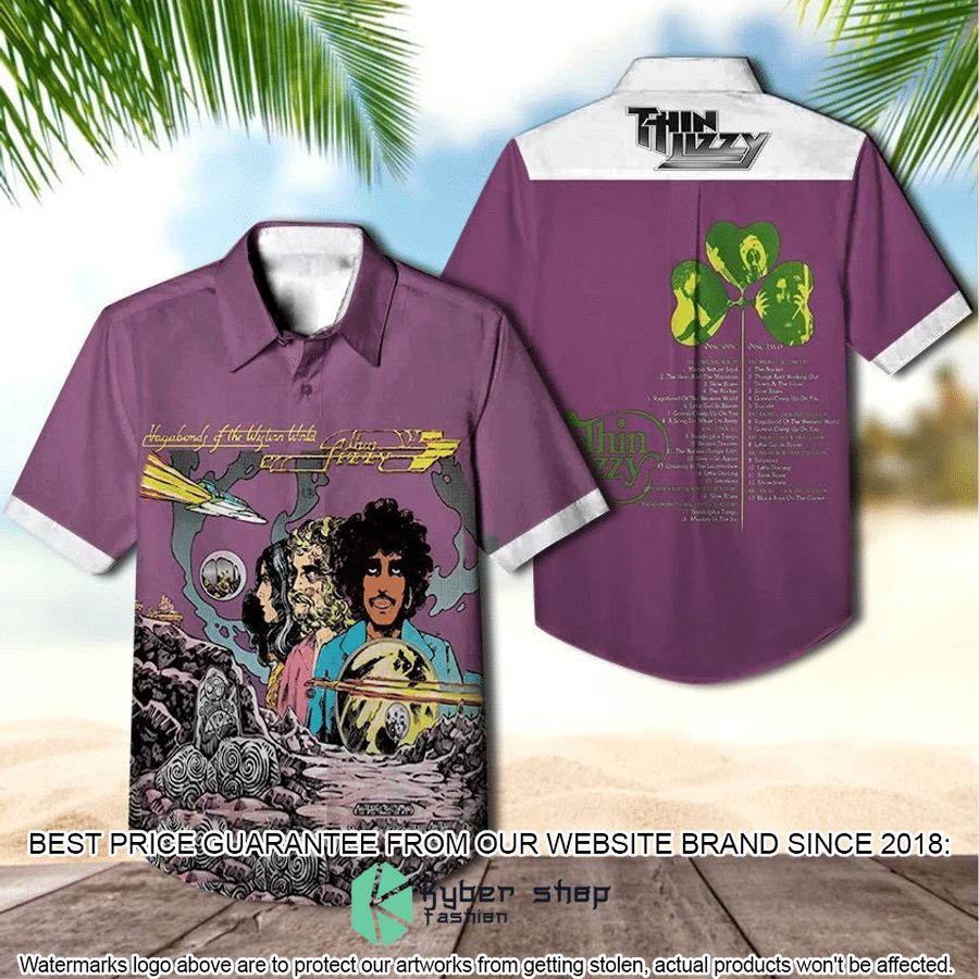thin lizzy band vagabonds of the western world album hawaiian shirt 1 410