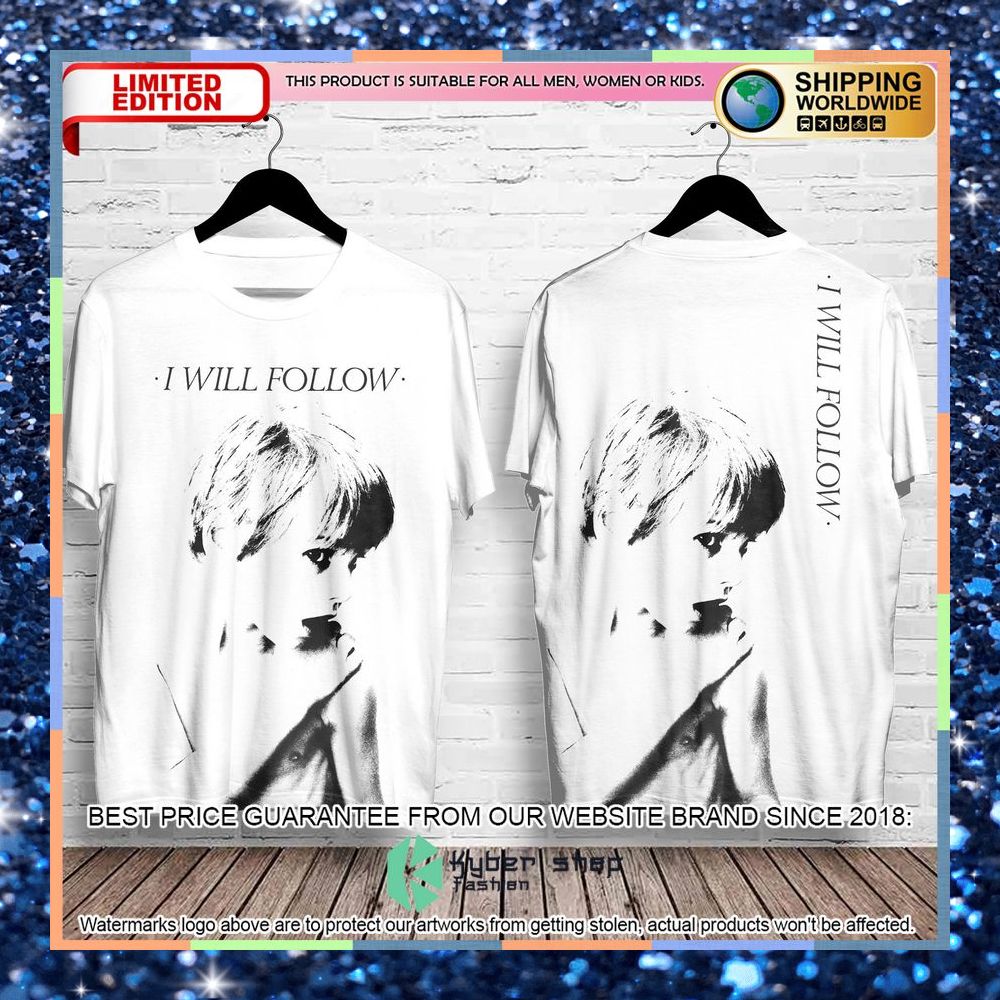 U2 Band I Will Follow White T Shirt 3 u2 band i will follow white t shirt 1 306