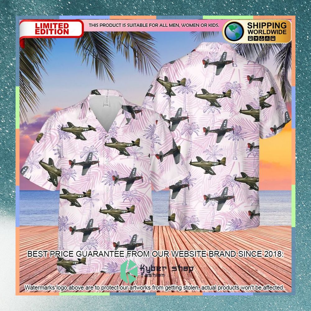 us air force bell p 63 kingcobra hawaiian shirt 1 18