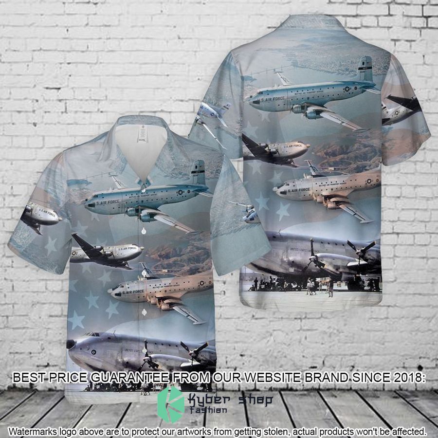 us air force c 124 globemaster ii old shaky hawaiian shirt 1 562