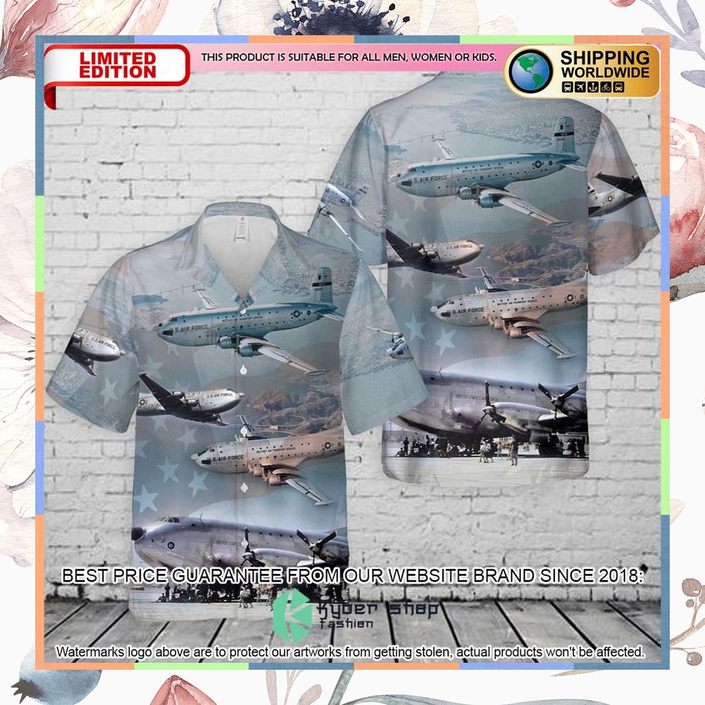 US Air Force C-124 Globemaster II Old Shaky Hawaiian Shirt 3 us air force c 124 globemaster ii old shaky hawaiian shirt 1 981