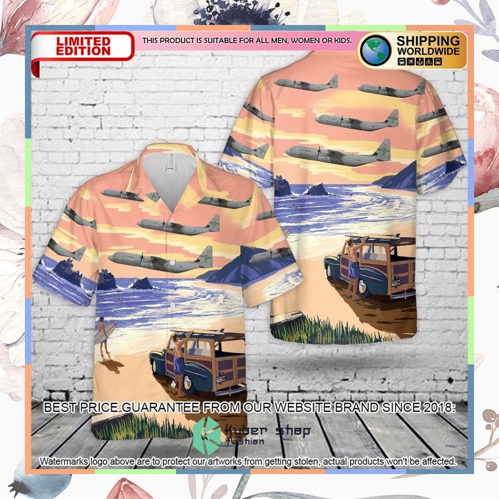 US Air Force California Air National Guard 115th Airlift Squadron Super Hercules C130J-30 Hawaiian Shirt 3 us air force california air national guard 115th airlift squadron super hercules c130j 30 hawaiian shirt 1 978