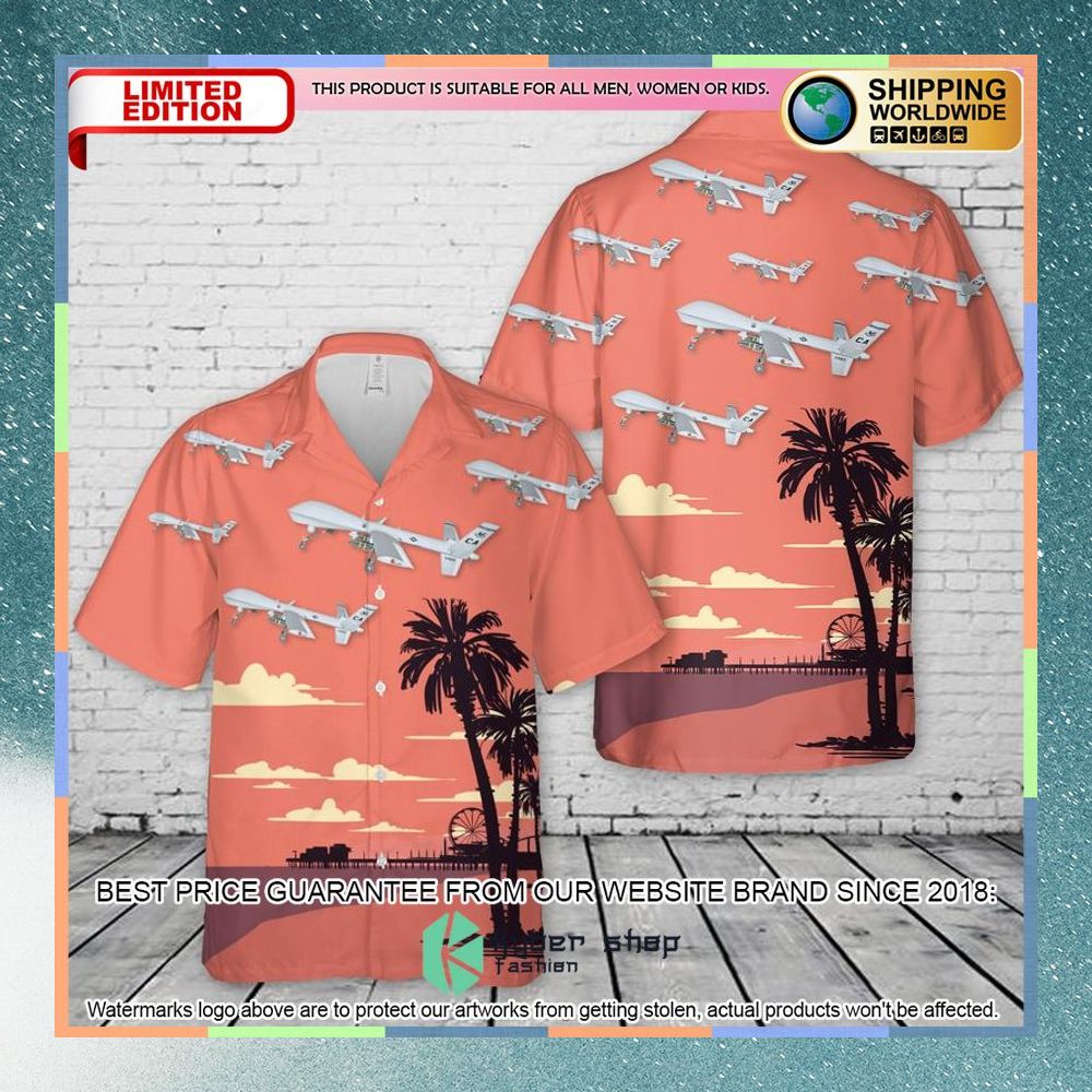 us air force california air national guard 163d attack wing mq 9 reaper hawaiian shirt 1 56