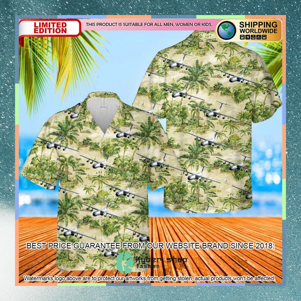 us air force hanoi taxi lockheed c 141 starlifter palm tree hawaiian shirt 1 749