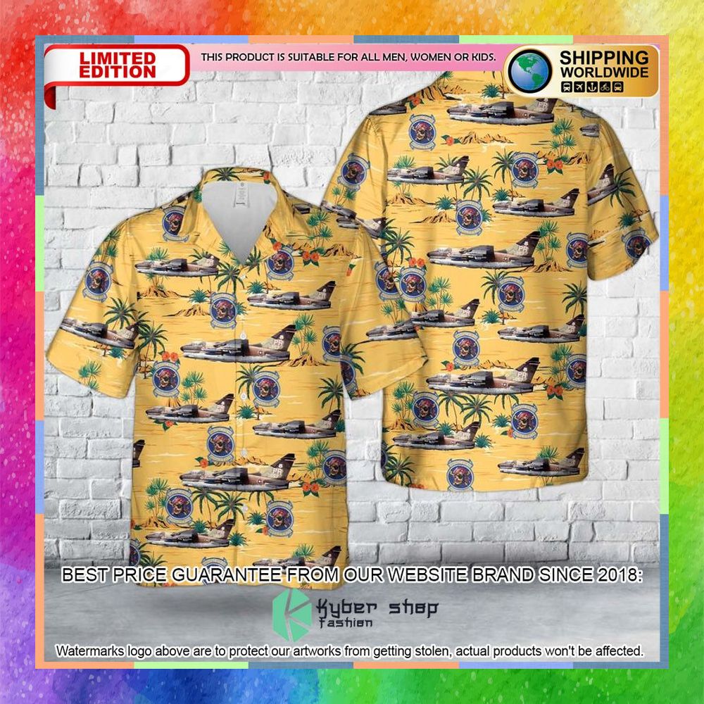 US Air Force Puerto Rico Air National Guard A-7D Corsair II 198Th Tactical Fighter Squadron Hawaiian Shirt 3 us air force puerto rico air national guard a 7d corsair ii 198th tactical fighter squadron hawaiian shirt 1 311