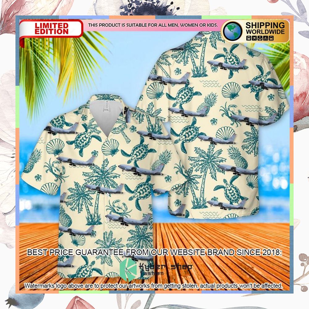 US Air Force Tennessee Air National Guard Boeing KC-135R Stratotanker Hawaiian Shirt 3 us air force tennessee air national guard boeing kc 135r stratotanker hawaiian shirt 1 275