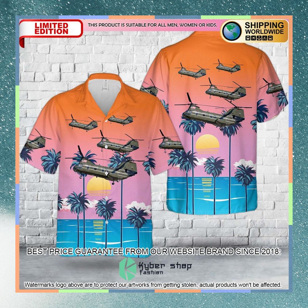 us marine corps boeing vertol ch 46e sea knight buno 157683 of hmx 1 the nighthawks hawaiian shirt 1 287