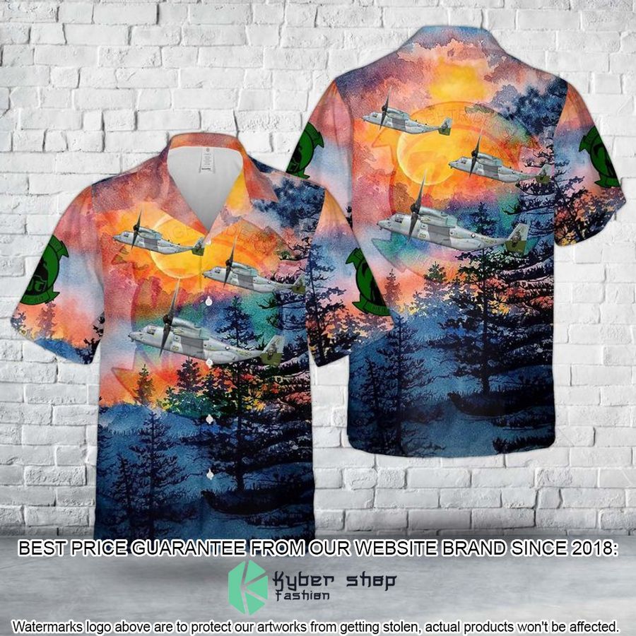 us marine corps mv 22b osprey of vmm 164 knightriders hawaiian shirt 1 392