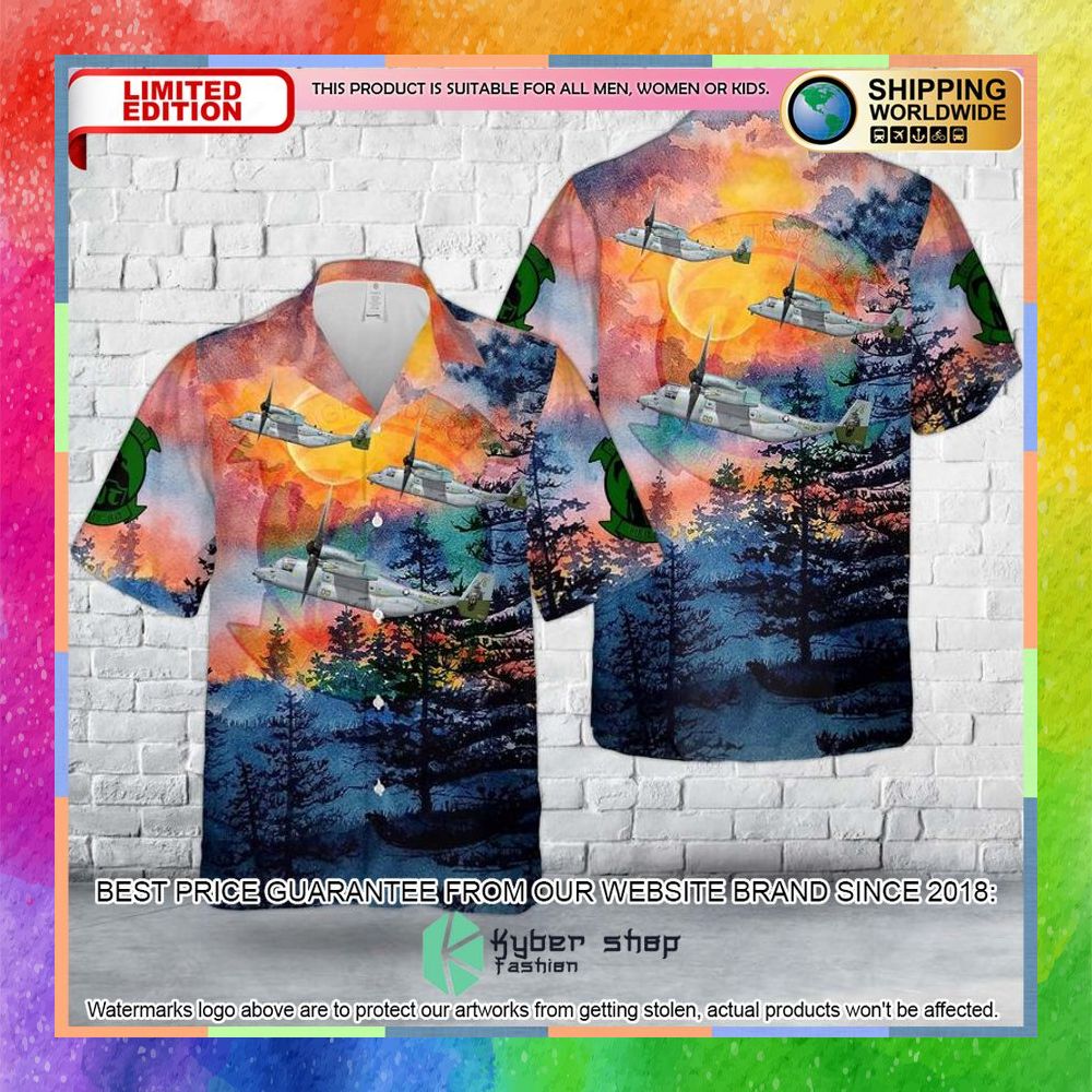 US Marine Corps MV 22B Osprey Of VMM 164 Knightriders Hawaiian Shirt 3 us marine corps mv 22b osprey of vmm 164 knightriders hawaiian shirt 1 510