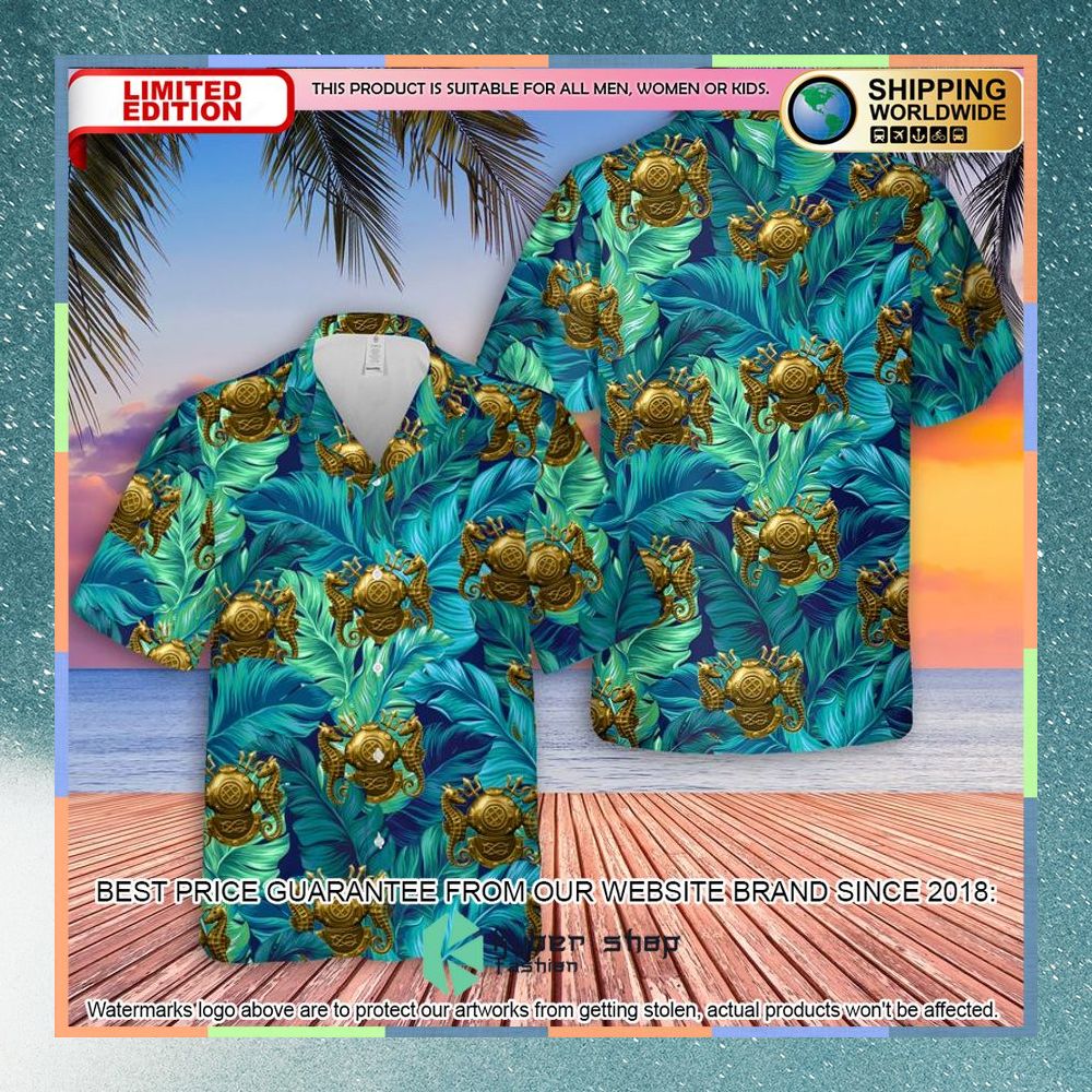 us navy diving officer hawaiian shirt 1 126
