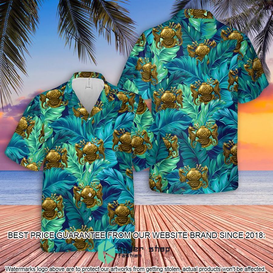 us navy diving officer hawaiian shirt 1 757