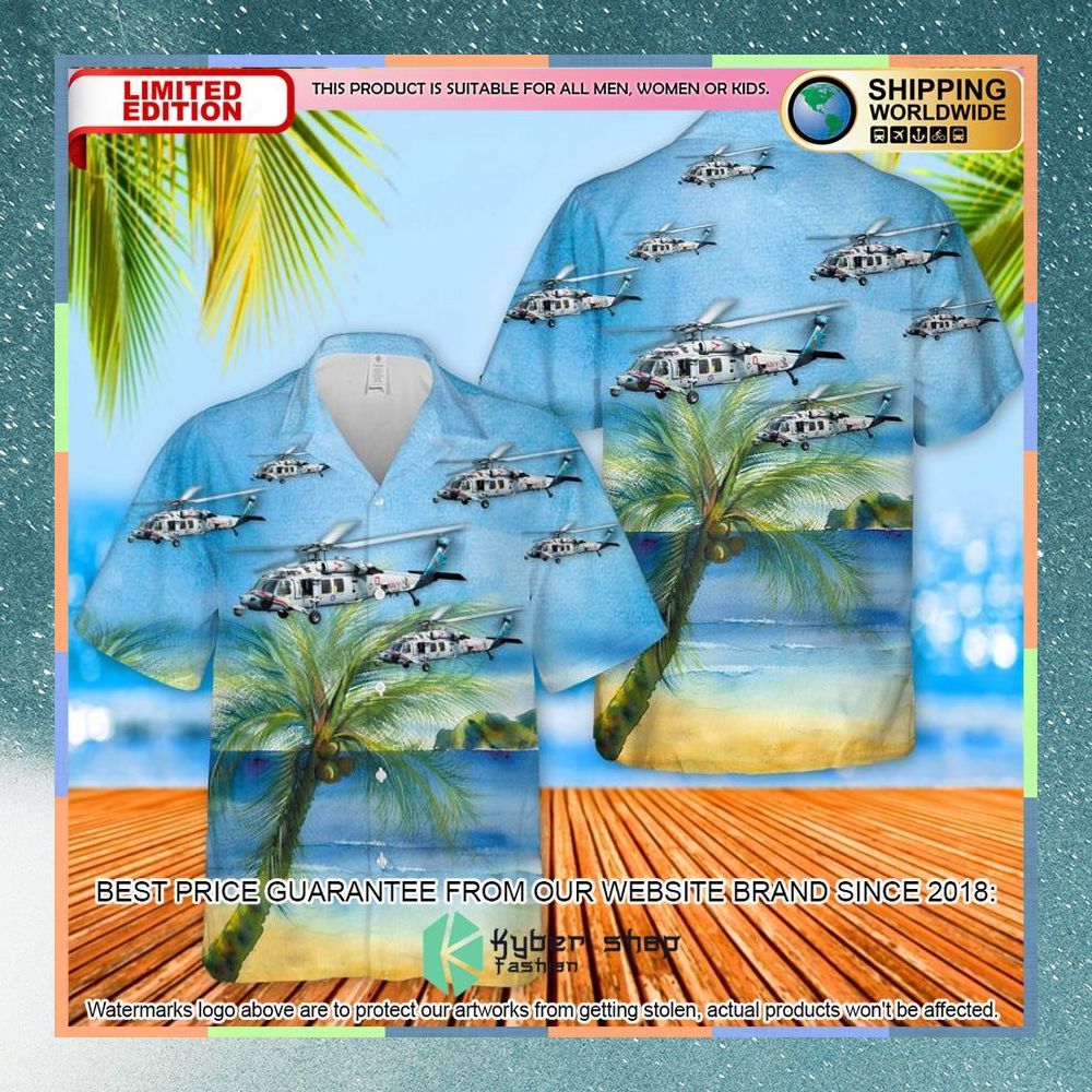 us navy helicopter sea combat squadron 6 helseacombatron 6 hsc 6 screamin indians hawaiian shirt 1 549