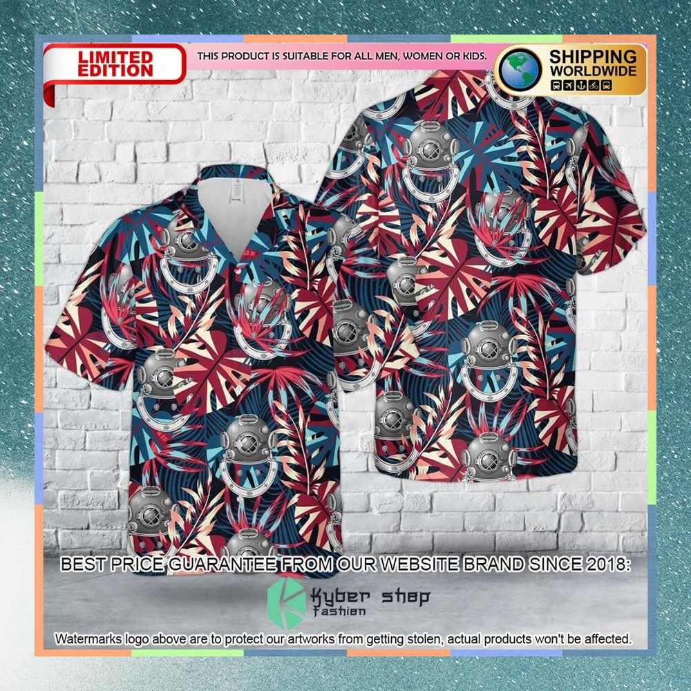 US Navy Navy Diver ND Hawaiian Shirt 3 us navy navy diver nd hawaiian shirt 1 605