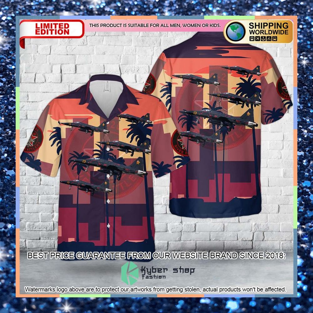 us navy northrop f 5n tiger ii of vfc 204 river rattlers hawaiian shirt 1 581