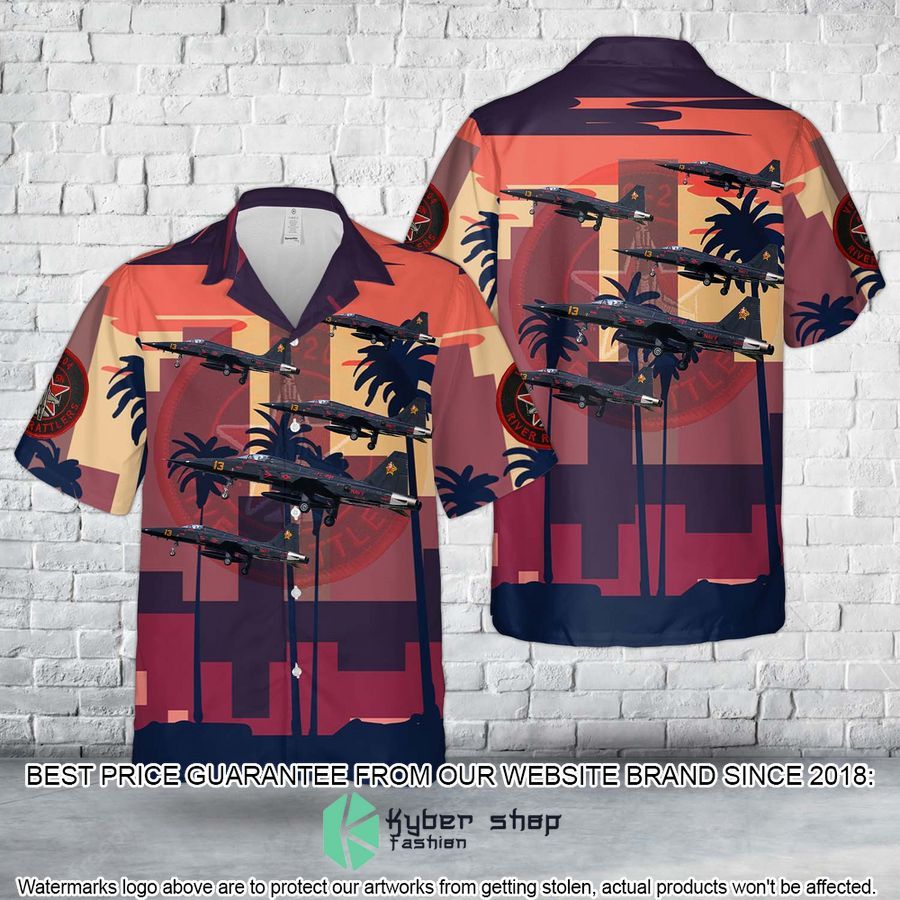 us navy northrop f 5n tiger ii of vfc 204 river rattlers hawaiian shirt 1 756