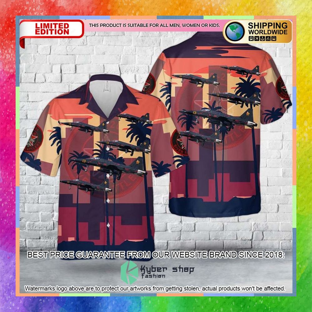 US Navy Northrop F 5N Tiger LI Of VFC 204 River Rattlers Hawaiian Shirt 3 us navy northrop f 5n tiger li of vfc 204 river rattlers hawaiian shirt 1 622
