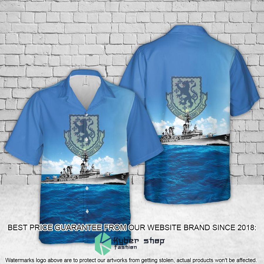 us navy uss charles f adams dd 952 ddg 2 hawaiian shirt 1 221