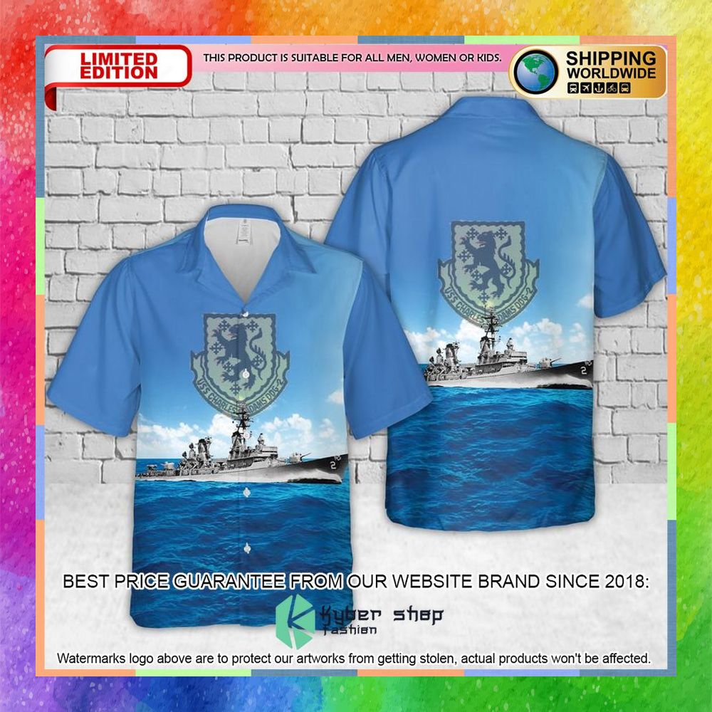 US Navy USS Charles F Adams DD-952 DDG-2 Hawaiian Shirt 3 us navy uss charles f adams dd 952 ddg 2 hawaiian shirt 1 434