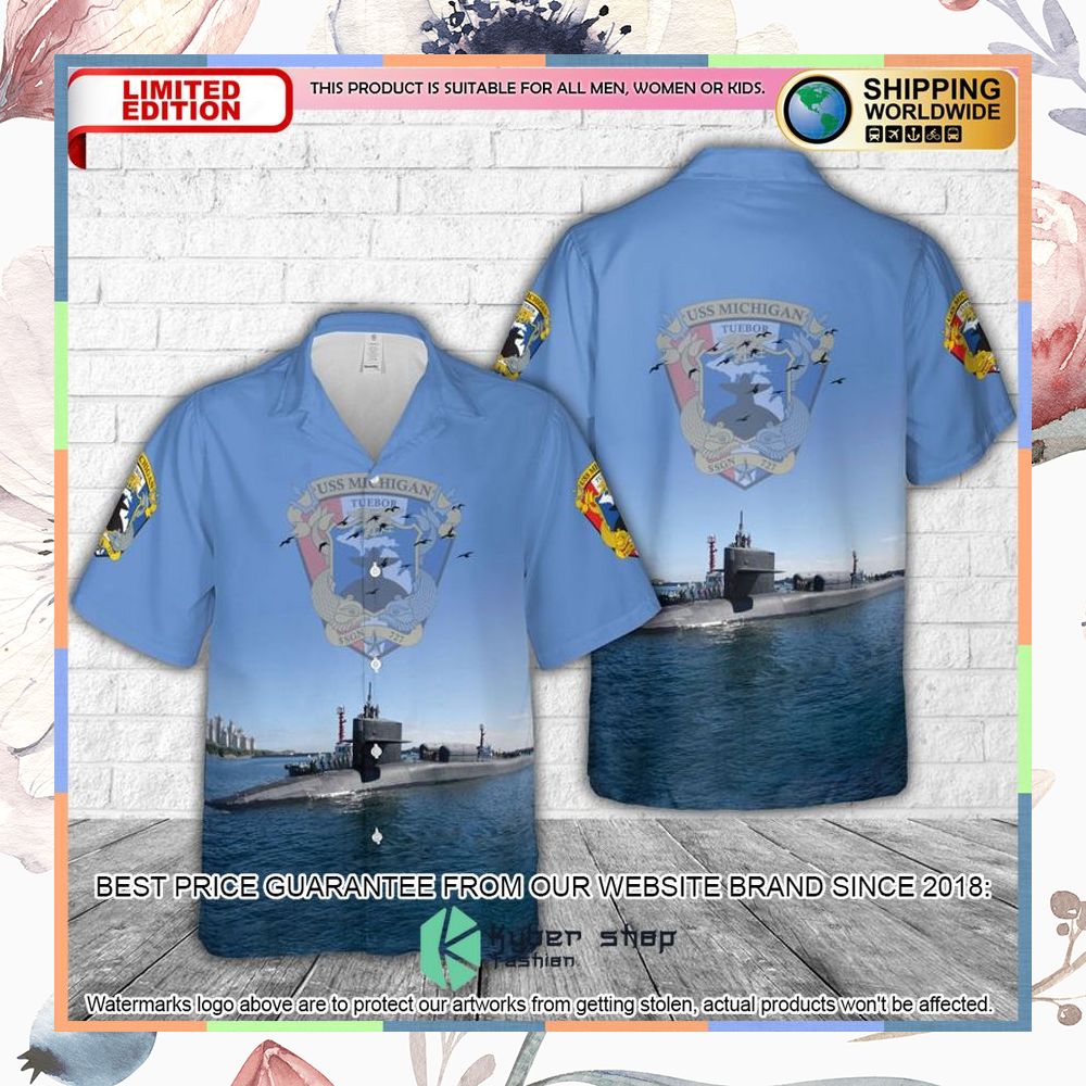 us navy uss michigan ssgn 727 hawaiian shirt 1 924