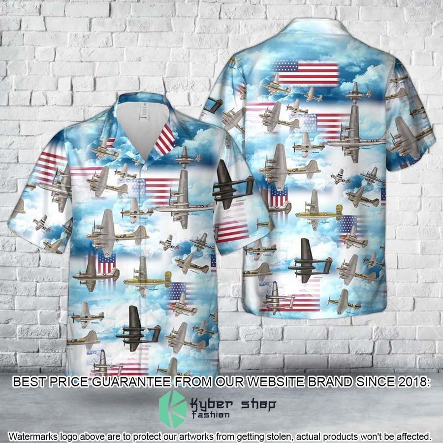 usaaf warbirds wwii airplane hawaiian shirt 1 832